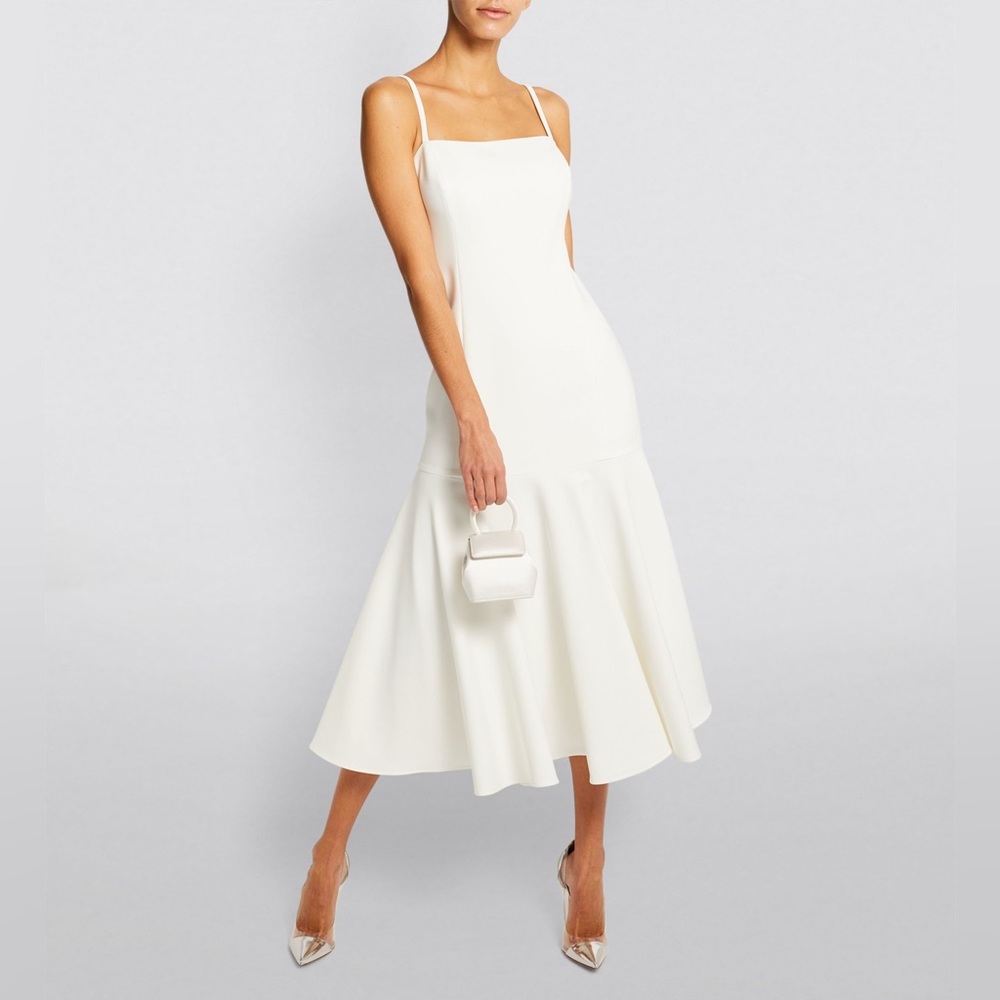 Carolina Herrera Drop Waist Midi Dress
